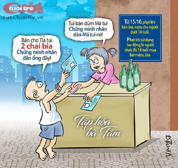 Bán rượu, bia cho người dưới 18 tuổi bị phạt đến 1 triệu đồng