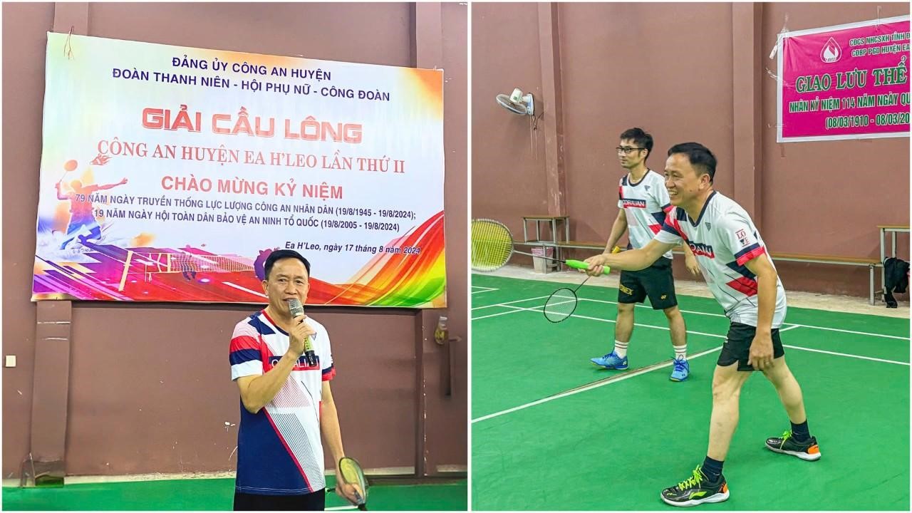 Công an huyện Ea H'Leo tổ chức Giải Cầu lông lần thứ II năm 2024