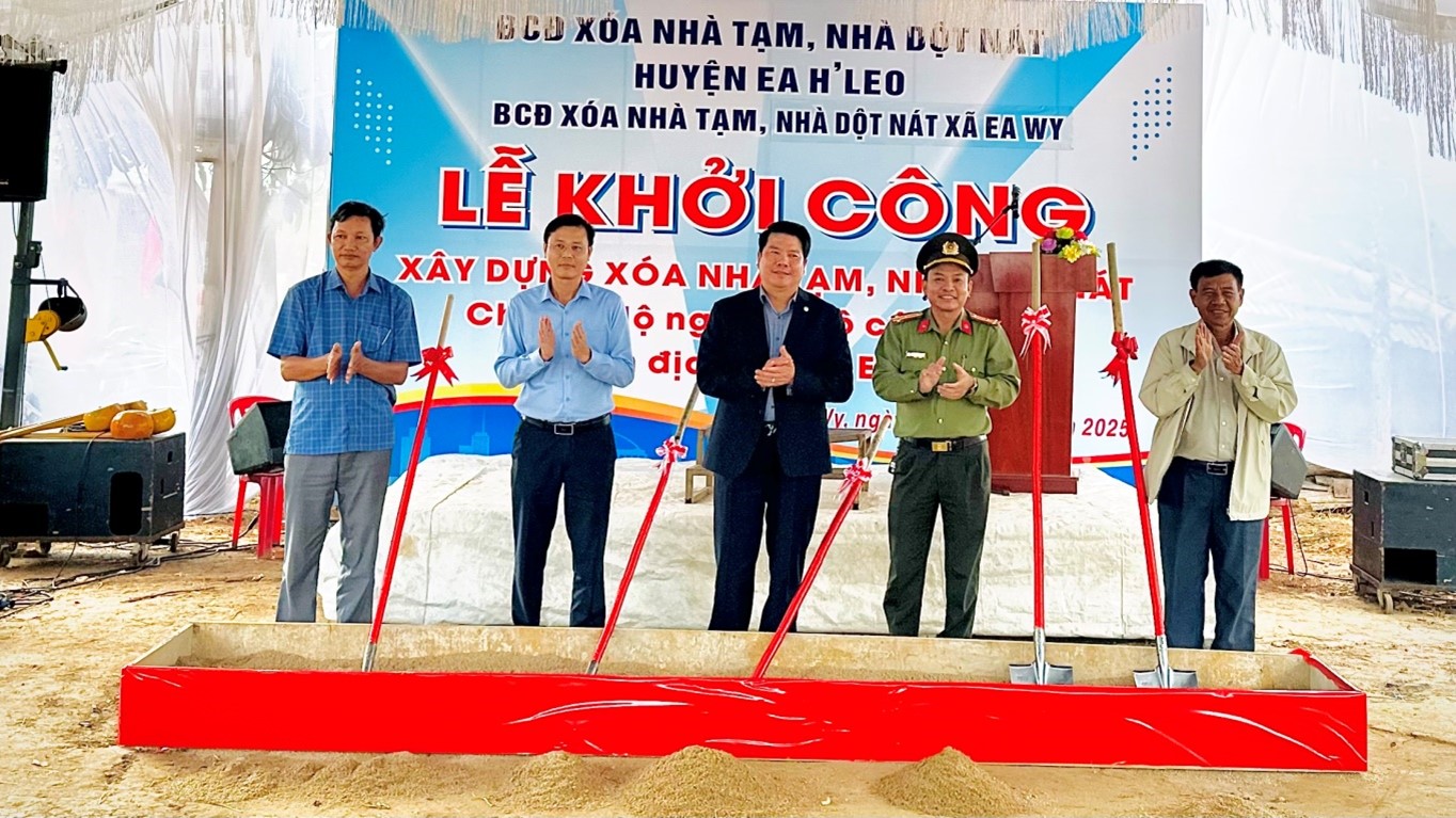 Huyện Ea H’Leo: Khởi công xây dựng xóa nhà tạm, nhà dột nát năm 2025