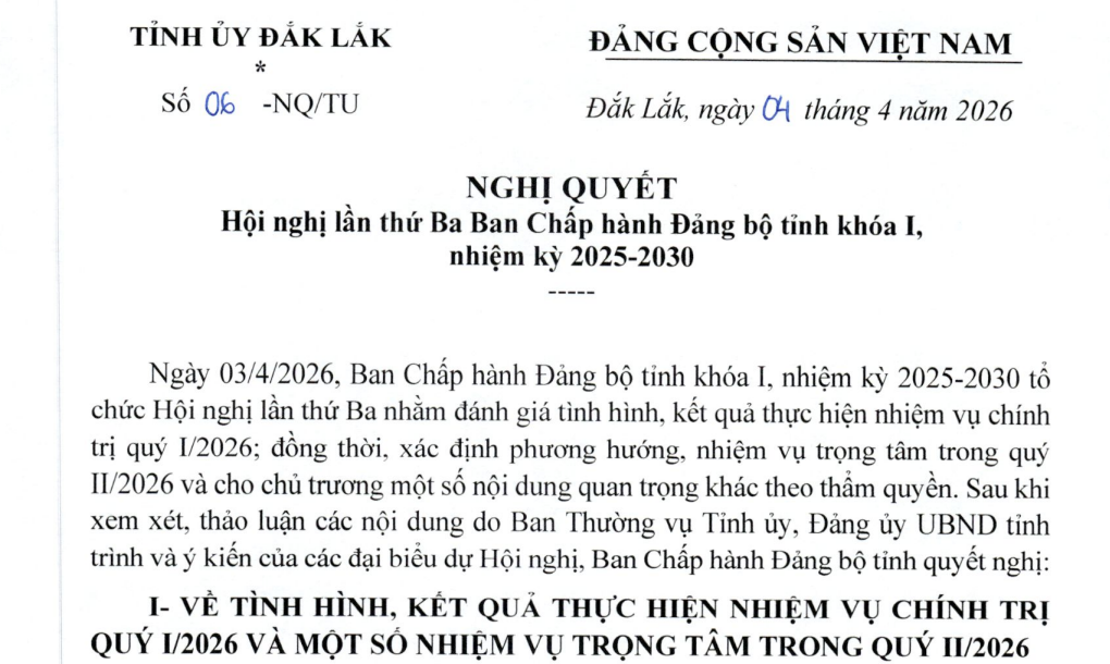 QUYẾT TÂM THỰC HIỆN THẮNG LỢI NGHỊ QUYẾT 06-NQ/TU: EA H'LEO HÀNH ĐỘNG VỚI TINH THẦN "6 RÕ" VÀ QUYẾT LIỆT THỰC THI